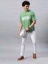 Bold Comfort: Men's Oversize Printed Cotton T-Shirt White